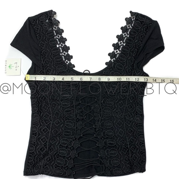 High Demand Lace-up Back Tee - Picture 12 of 12